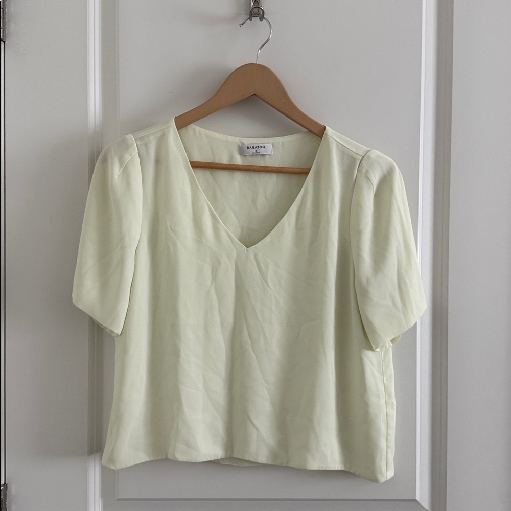 Aritzia Babaton Randy Blouse - Yellow (M)